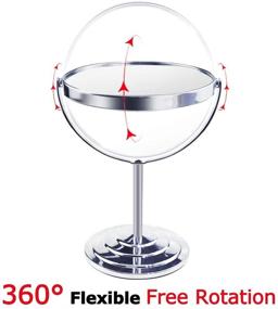 img 1 attached to 💄 7 Inch Swivel Double Sided Schliersee Magnifying Vanity Table Mirror with 3X Magnification - Ideal for Makeup and Standing Mirror