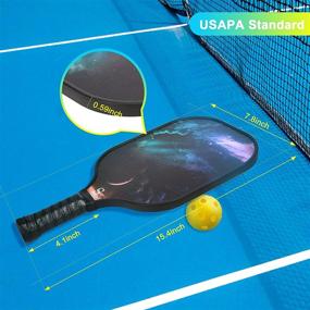 img 2 attached to 🏓 Sucipi Pickleball Paddles: Graphite Set of 2 Rackets, 4 Balls & 1 Bag - Lightweight Honeycomb Core - USAPA Approved for Men and Women