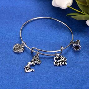 img 1 attached to 🎀 Hazado Cheer Bracelet: Perfect Gift for Cheerleaders & Coaches - Amazing Cheerleading Bangle & Jewelry for Girls