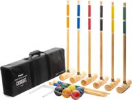 🏑 franklin sports croquet set - premium wood mallets, all-weather balls, sturdy stakes, and metal wickets - classic outdoor game for the whole family логотип