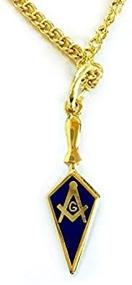 img 1 attached to Trowel Square Compass Masonic Necklace