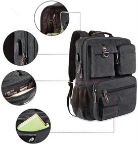 img 1 attached to Backpack Vintage Backpacks Bookbags Charging Backpacks for Laptop Backpacks