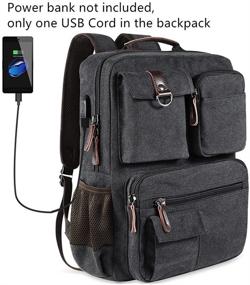 img 3 attached to Backpack Vintage Backpacks Bookbags Charging Backpacks for Laptop Backpacks