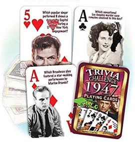img 4 attached to Flickback 1947 Trivia Playing Cards