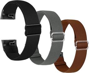 img 4 attached to 🌟 ShuYo Adjustable Elastic Watch Bands: Compatible with Fitbit Charge 4/3/SE - Soft Replacement Wristband for Women and Men - Breathable Sport Strap