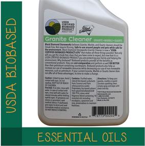 img 3 attached to 🧼 Certified BIOBASED Granite Counter Cleaner by Black Diamond Stoneworks: Safely Cleans Granite, Quartz, Marble, Travertine Countertops