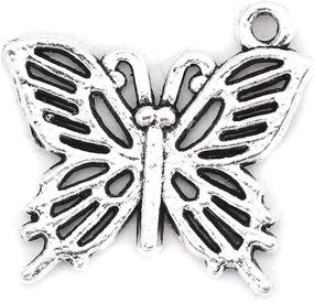 img 3 attached to Butterfly Charm Pendants Pack Silver