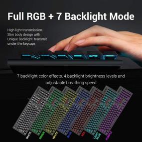 img 2 attached to Комбо клавиатура и мышь Redragon S107 для геймеров 🎮: Механическое чувство, подсветка RGB LED, 3200 DPI, черный