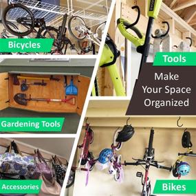 img 1 attached to 🚲 Etoolia Heavy Duty 12 Pack Garage Wall Mount Bike Hooks - Screw in & J Utility Hangers for Ceiling, Bicycle Hanging - Ladder, Extension, and Power Tools Storage Hooks