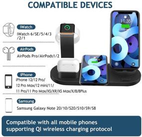 img 3 attached to 🔌 Convenient 4 in 1 Wireless Charger Dock for iWatch, AirPods Pro, and iPhone/Samsung Galaxy Series