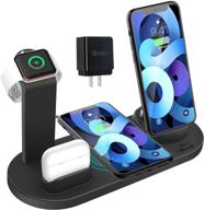 🔌 convenient 4 in 1 wireless charger dock for iwatch, airpods pro, and iphone/samsung galaxy series logo