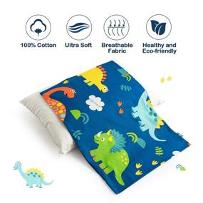 img 3 attached to Sivio Toddler Pillowcases Dinosaur Printing