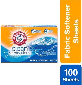 img 3 attached to ARM & HAMMER Fabric Softener Sheets, Purifying Waters: Long-Lasting Freshness for 100 Sheets