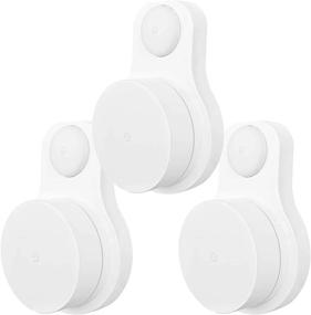 img 4 attached to Koroao Outlet Wall Mount Holder For Google WiFi [2020 Model] - No Tools Required And No Cord Clutter Easy Moved Holder Bracket Compatible With For Google Mesh WiFi Route(3-Pack)