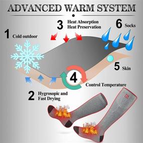 img 3 attached to 🔌 Electric Heated Socks for Women and Men - Rechargeable Winter Warm Thermal Sox with Battery