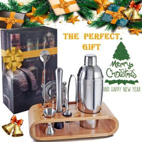 img 3 attached to 🍹 Bartender Kit Gift Set: 11-Piece Bar Tools with Bamboo Stand and Gift Box – Perfect Christmas Gifts for Men and Women, Ideal New Year's Gift!