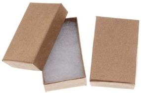 img 3 attached to Affordable Beadaholique Kraft Brown Cardboard Jewelry Boxes (16 Pack), 2.5 x 1.5 x 1