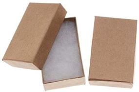 img 4 attached to Affordable Beadaholique Kraft Brown Cardboard Jewelry Boxes (16 Pack), 2.5 x 1.5 x 1