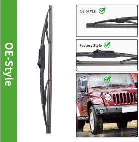 img 3 attached to 🚗 Set of 2 - Front Windshield Wiper Blades (15"/15") Original Equipment Replacement for Jeep Wrangler 2007-2017