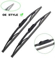 🚗 set of 2 - front windshield wiper blades (15"/15") original equipment replacement for jeep wrangler 2007-2017 logo