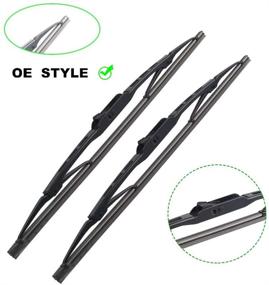 img 4 attached to 🚗 Set of 2 - Front Windshield Wiper Blades (15"/15") Original Equipment Replacement for Jeep Wrangler 2007-2017