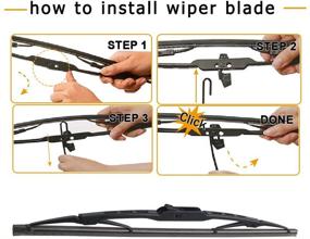 img 1 attached to 🚗 Set of 2 - Front Windshield Wiper Blades (15"/15") Original Equipment Replacement for Jeep Wrangler 2007-2017