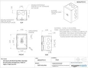 img 1 attached to 🔌 BUD Industries JBH 4953 KO Knockout Hinged Enclosure: Efficient and Convenient Solution for Electrical Installations