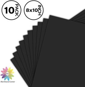 img 3 attached to Mat Board Center: 10-Pack Backing Boards for Art, 🖼️ Prints, Photos and More (Black, 8x10) - Full Sheet Quality