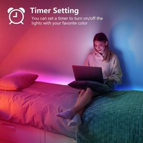 img 3 attached to 🔮 Nexillumi 16.4 Ft Remote Music Sync LED Strip Lights - Color Changing RGB LED Lights for Bedroom with SMD5050 Technology