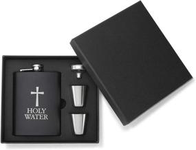 img 3 attached to 🍶 Hip Flask for Liquor, Funny Holy Water Flask, 8oz Stainless Steel with Funnel - Discreet Shot Drinking of Alcohol, Whiskey, Rum, Vodka - Great Gift for Men and Women - US-AKI-27 (Holy Water Flask)