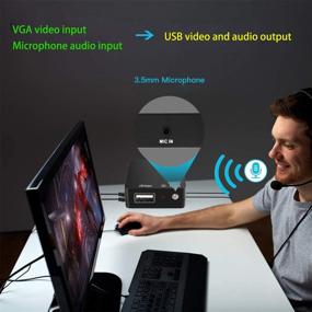 img 2 attached to 🎮 720P HD VGA Capture Card with Mic Input – Ideal for Gaming, Streaming, Teaching, Video Conference, and Live Broadcasting