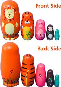 img 2 attached to 🎁 Discover the Charm of Maxshop Nesting Matryoshka Handmade Toy