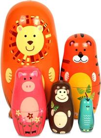 img 4 attached to 🎁 Discover the Charm of Maxshop Nesting Matryoshka Handmade Toy