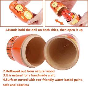 img 1 attached to 🎁 Discover the Charm of Maxshop Nesting Matryoshka Handmade Toy