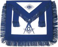 🔷 fringed master mason masonic apron: elegant blue & white design логотип