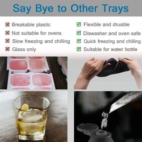 img 1 attached to 🧊 Flexible Silicone Mini Ice Cube Trays 3 Pack - 160 Crushed Ice Cube Molds for Whiskey Cocktails - Easy Release & BPA Free