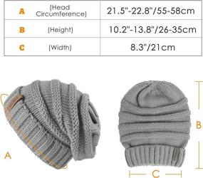 img 1 attached to 🧢 FURTALK Knitted Winter Slouchy Beanie Hat: Oversized Unisex Crochet Cable Ski Cap Baggy Slouch Hats for Women Men (2 PCS Pack)