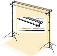 julius studio 10 x 9.6ft triple crossbar backdrop stand, easy length adjustable background support system kit for photography, video, party, event - jsag667 logo