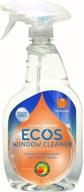 🪟 ecos window cleaner with vinegar: earth friendly and pack of 3 - 22-ounce bottles logo