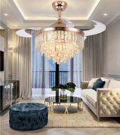 a million 42-inch crystal ceiling fan with retractable blades and led light kit логотип