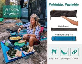 img 3 attached to 🏕️ Portable Camping Side Tables by Trekology: Convenient Hard-Topped Tables in a Bag for Outdoor Activities – Perfect for Picnic, Camp, Beach, Boat, Dining, Cooking, and Cleaning