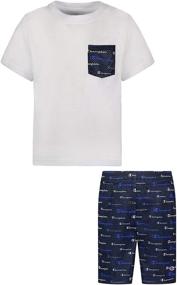 img 3 attached to 👕 Optimized Champion Little Boys 2-7 Short Sets: Enhanced Mesh and French Terry Shorts