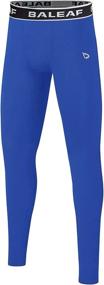 img 4 attached to BALEAF Youth Compression Pants: Ideal Base Layer for Active Boys and Girls - Yoga Leggings, Sports Tights, Running, Workout Training