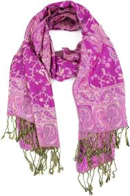 img 4 attached to Пашминовые шарфы и оберточные платки Paskmlna Reversible Paisley – элегантные женские аксессуары превосходного качества, идеальные для SEO