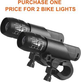 img 3 attached to Super Bright Bike Light Set with Focus Adjustable Front Headlight and Rear LED Mountain Bicycle Light, Including Mount - JB866