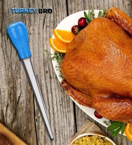 img 1 attached to 🦃 Versatile Long Turkey Basters: Precision Cooking with Measurements for Room Temperature Liquids – Blue and Black Color