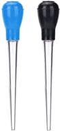 🦃 versatile long turkey basters: precision cooking with measurements for room temperature liquids – blue and black color logo