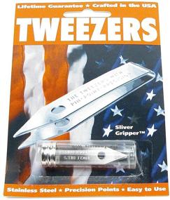 img 1 attached to Silver Gripper Uncle Bill’s 19074 Tweezers in a Recloseable Tube - 600: Precision Tools for Easy Hair and Splinter Removal