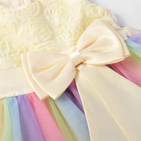 img 1 attached to 🌈 Delightful Sleeveless Rainbow Wedding Apparel for Young Girls by Uhnice