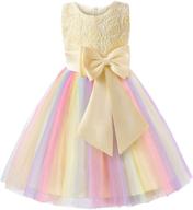 🌈 delightful sleeveless rainbow wedding apparel for young girls by uhnice logo